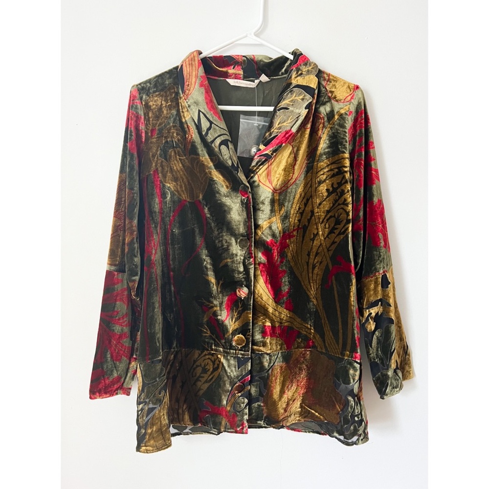 Soft Surroundings NWOT Velvet Burnout Jacket
